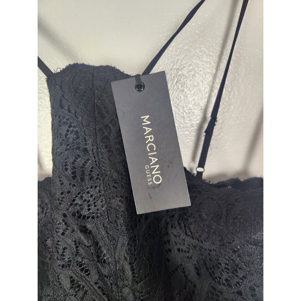 Marciano Guess Women's Sz. 2 Black Lace Midi Cocktail Dress NWT - Picture 4 of 9